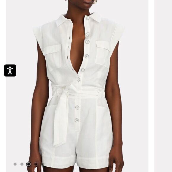 Intermix Juliet Tie Waist Romper - Picture 5 of 9